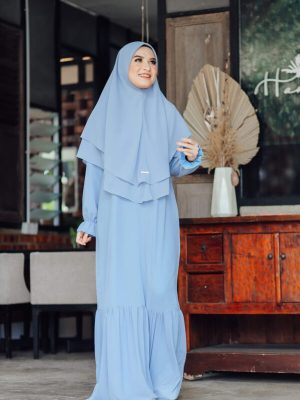 Aisya Fullset (Skyblue) Jubah Sahaja