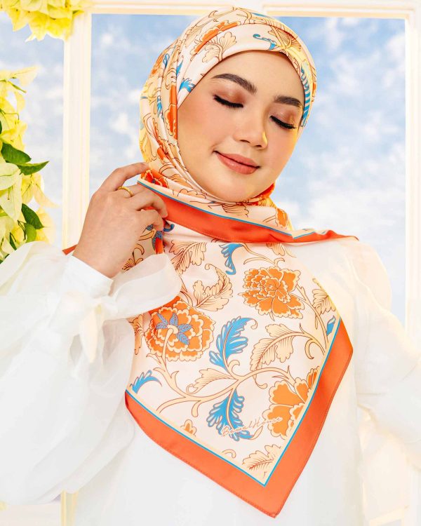 BH12 Satin Seloka Raya (Red Orange) - Image 3