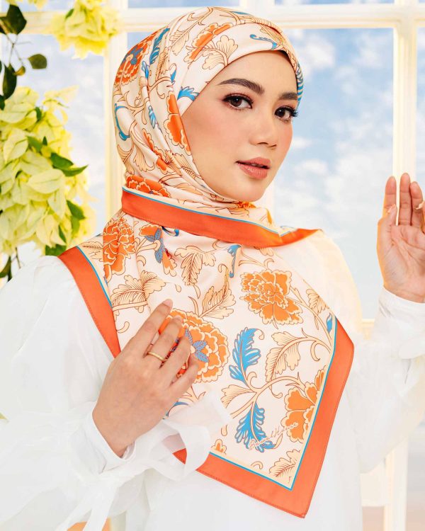 BH12 Satin Seloka Raya (Red Orange) - Image 4