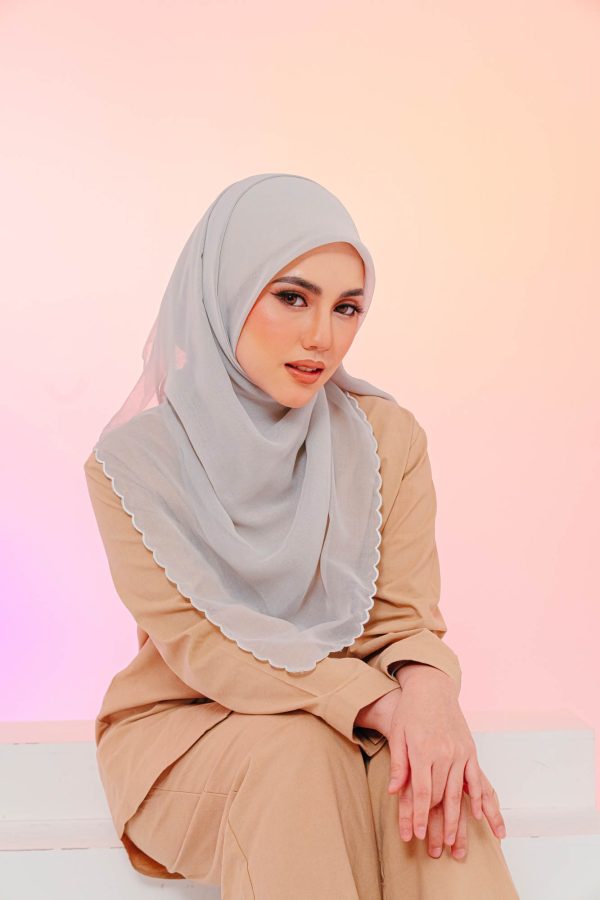Bawal Sulam BH07 (Light Grey) - Image 2