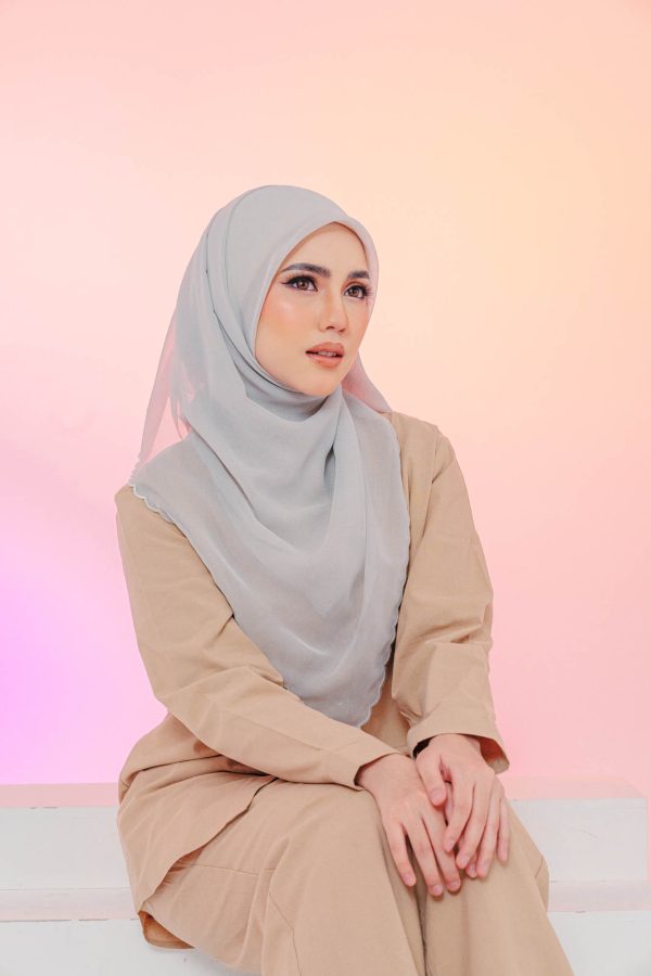 Bawal Sulam BH07 (Light Grey) - Image 3