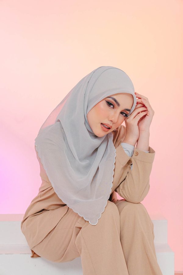 Bawal Sulam BH07 (Light Grey) - Image 4
