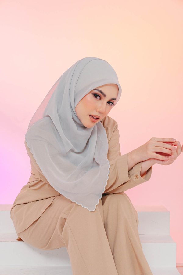 Bawal Sulam BH07 (Light Grey) - Image 5