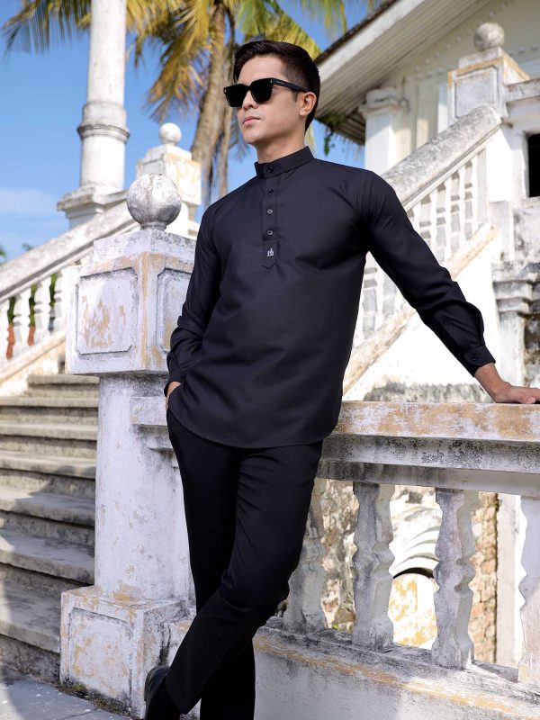 Kurta Bilal (Black) Beli 2 Harga RM49.50 Sehelai - Image 3