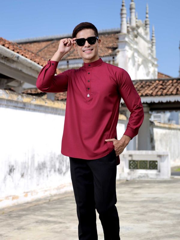 Kurta Bilal (Maroon) Beli 2 Harga RM49.50 Sehelai - Image 2