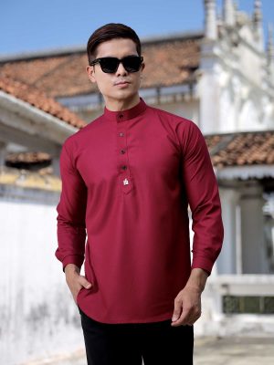 Kurta Bilal (Maroon) Beli 2 Harga RM49.50 Sehelai