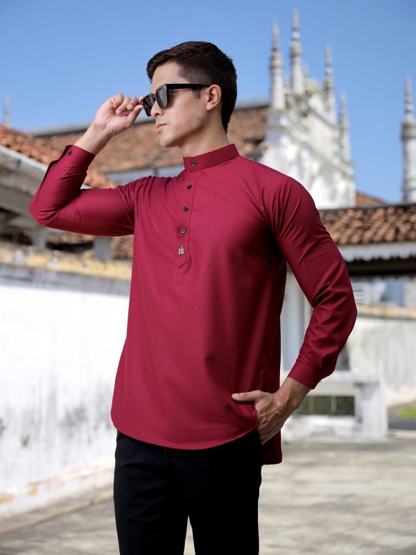 Kurta Bilal (Maroon) Beli 2 Harga RM49.50 Sehelai - Image 4