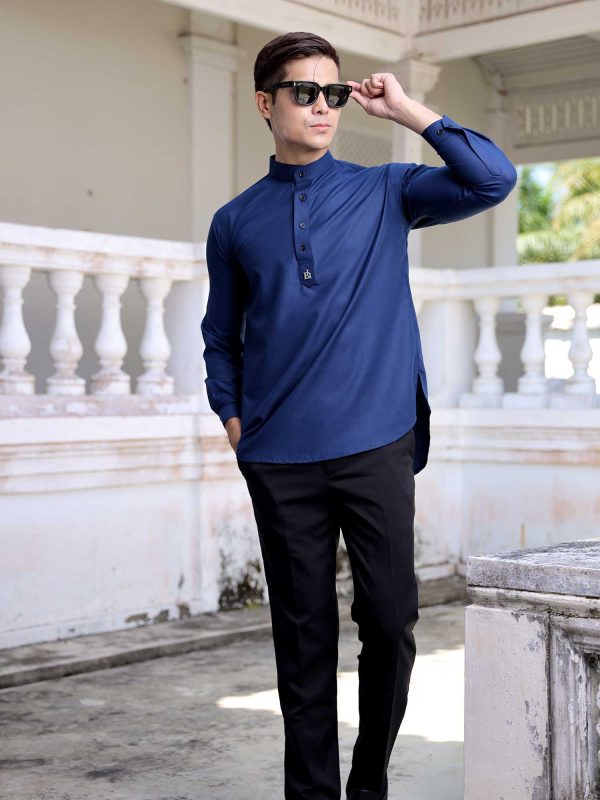 Kurta Bilal (Dark Blue) Beli 2 Harga RM49.50 Sehelai - Image 4