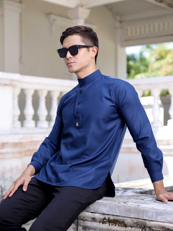 Kurta Bilal (Dark Blue) Beli 2 Harga RM49.50 Sehelai - Image 2