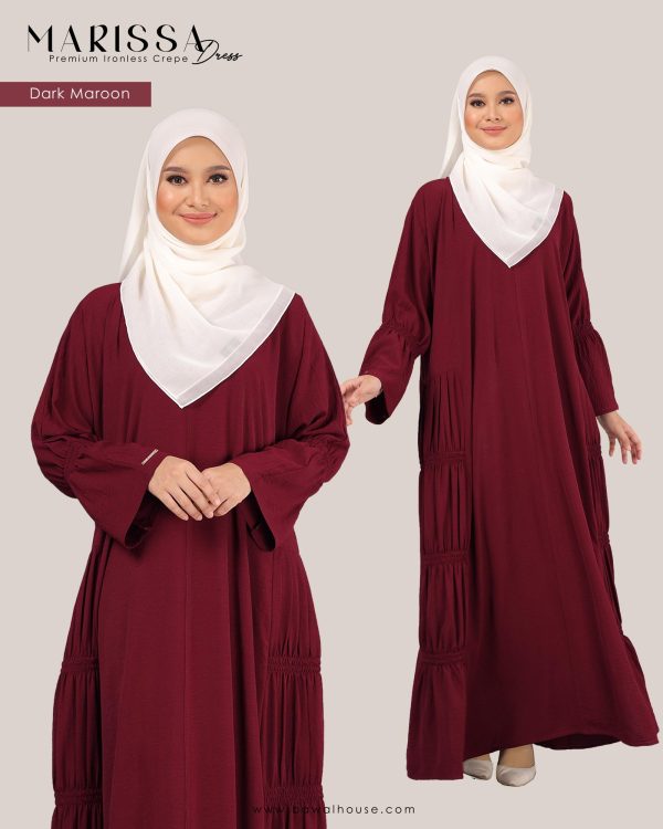 Marissa Dress BH05 ( Dark Maroon ) - Image 2