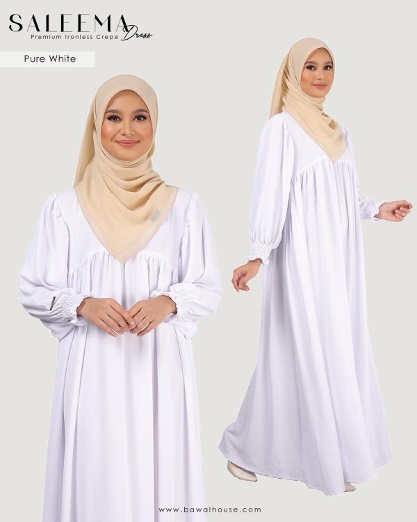 Saleema Dress BH06 ( Pure White ) - Image 2