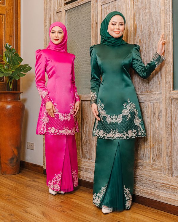 L06 Kurung Teeja (Magenta) - Image 4