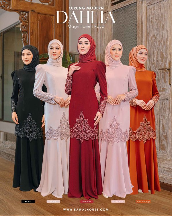 L01 Kurung Dahlia (Black) - Image 7