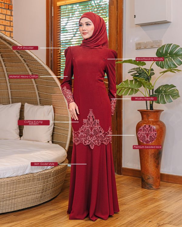 L01 Kurung Dahlia (Black) - Image 4
