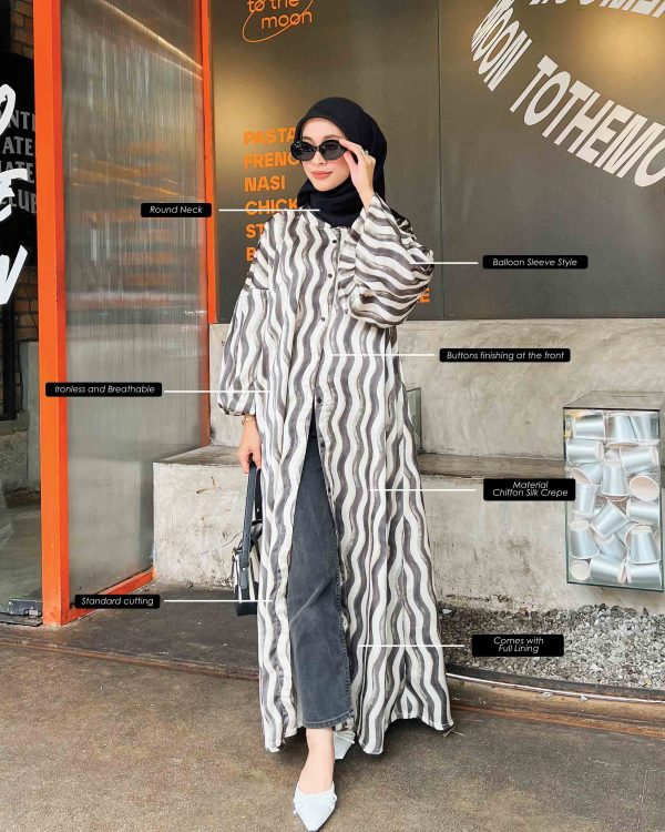 BH00 Selma Dress (Black) Beli 2 Harga RM129 Sehelai - Image 4