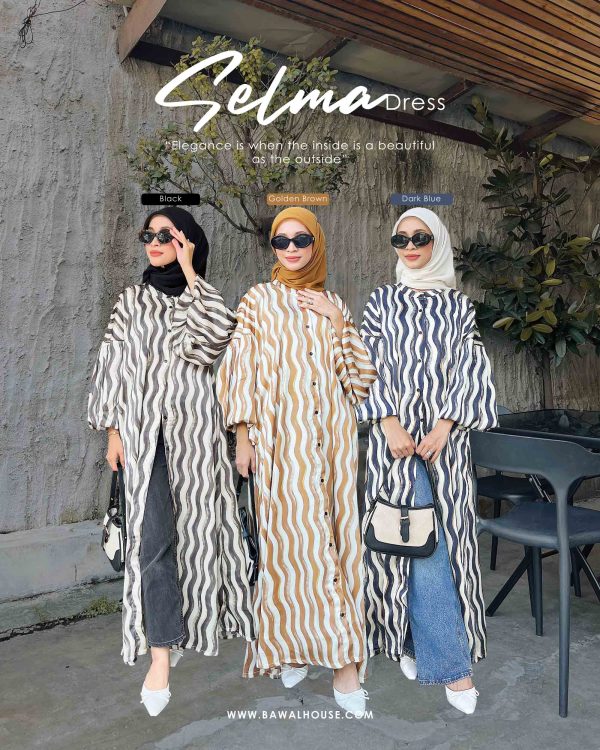 BH00 Selma Dress (Black) Beli 2 Harga RM129 Sehelai - Image 7