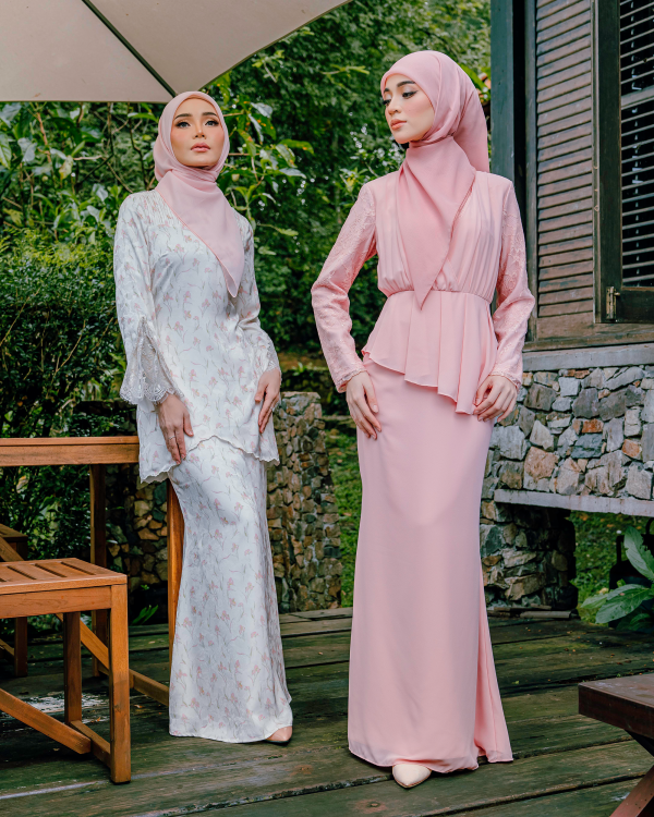 BH19 Kurung Sofea (Peach Pink) - Image 3