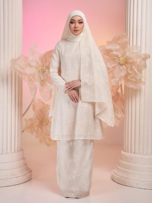 BH02 Kurung Laura ( Nude Cream )