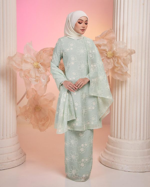 BH04 Kurung Laura ( Mint Green )