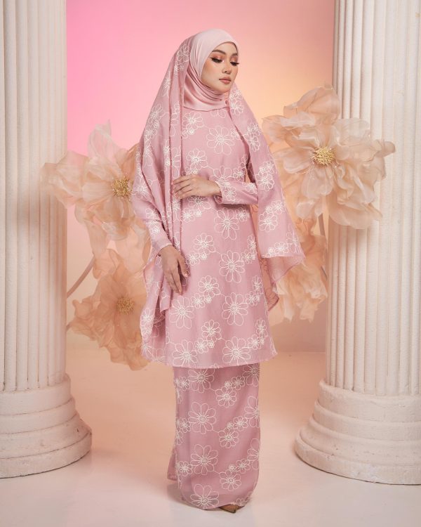 BH03 Kurung Laura ( Soft Pink ) - Image 2