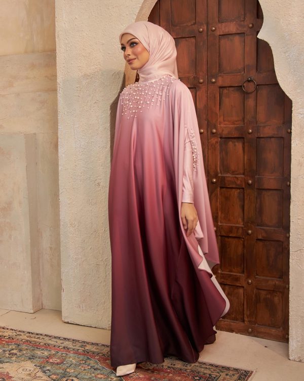 BH09 Eshma Abaya (Burgundy Red) - Image 2