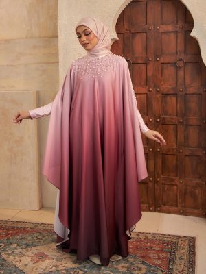 BH09 Eshma Abaya (Burgundy Red)