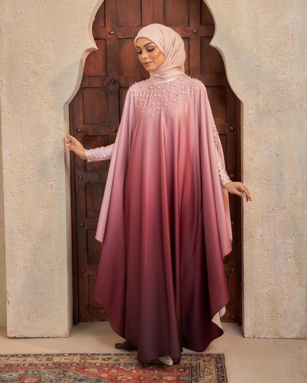 BH09 Eshma Abaya (Burgundy Red) - Image 3