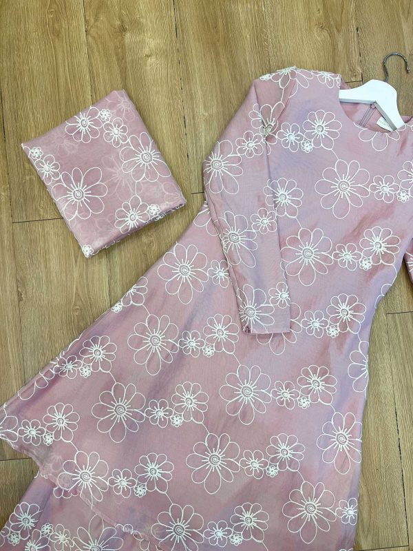 BH03 Kurung Laura ( Soft Pink ) - Image 4
