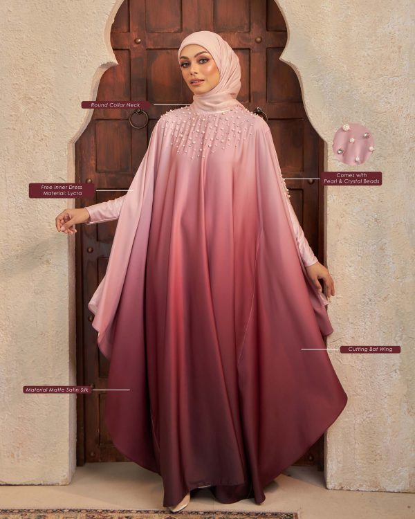 BH09 Eshma Abaya (Burgundy Red) - Image 4