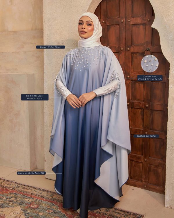 BH07 Eshma Abaya (Ocean Blue) - Image 4