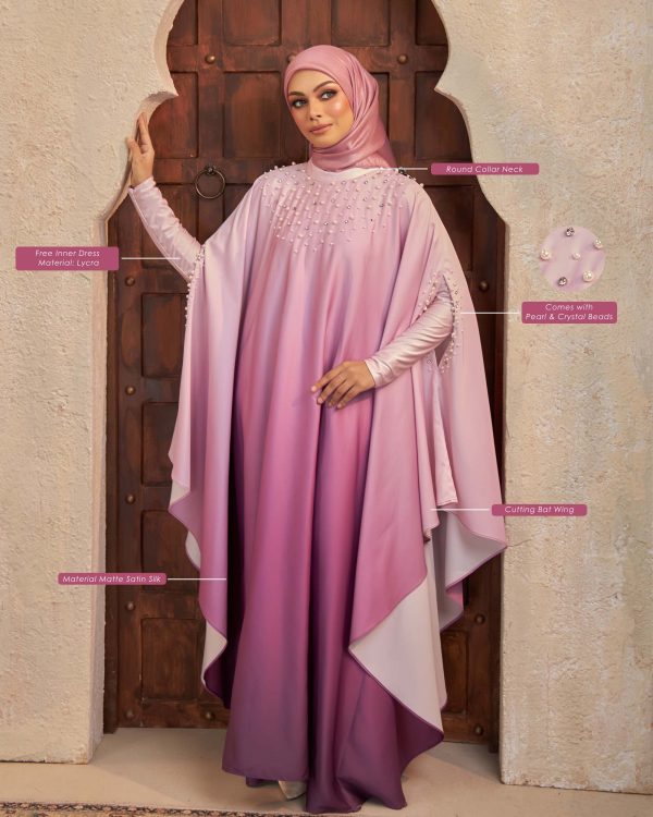 BH08 Eshma Abaya (Heather Mauve) - Image 4