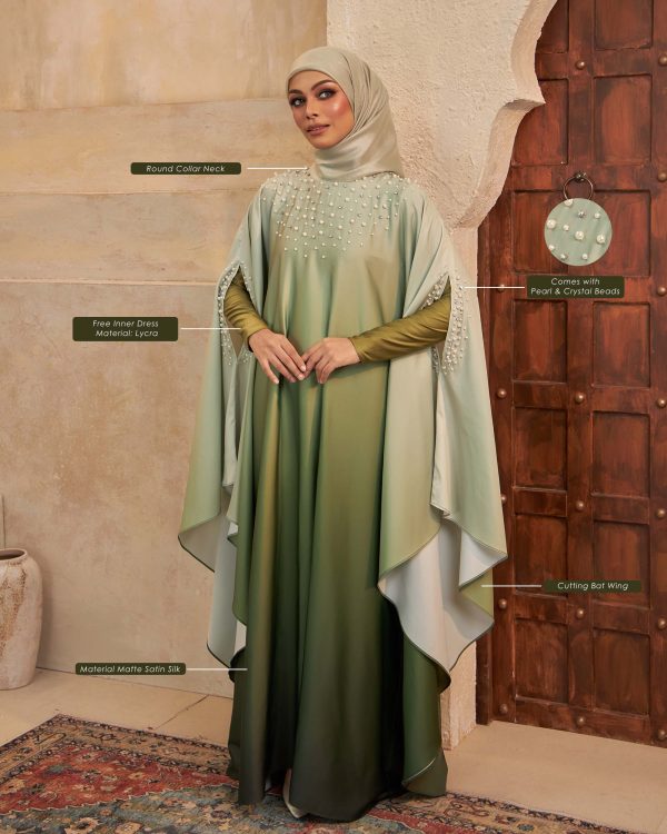 BH10 Eshma Abaya (Olive Green) - Image 4