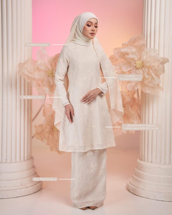 BH03 Kurung Laura ( Soft Pink ) - Image 5