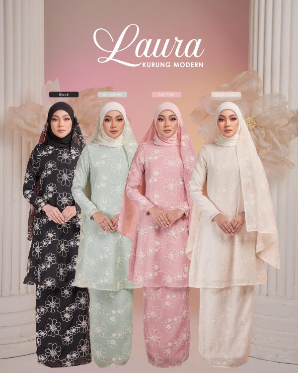 BH03 Kurung Laura ( Soft Pink ) - Image 7
